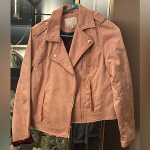 Women's Pink Suede Jacket